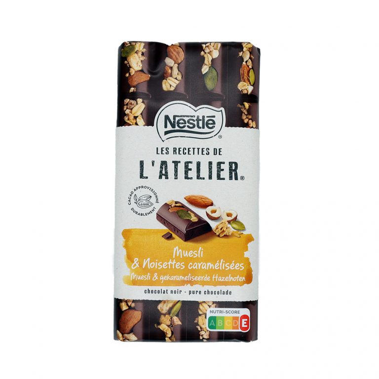 NESTLÉ® L'Atelier® - Chocolat Noir Muesli & Noisette caramélisées - H A ...