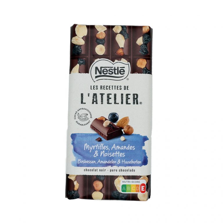 NESTLÉ® LES RECETTES DE L'ATLIER® dark chocolate Blueberries, Hazelnuts ...